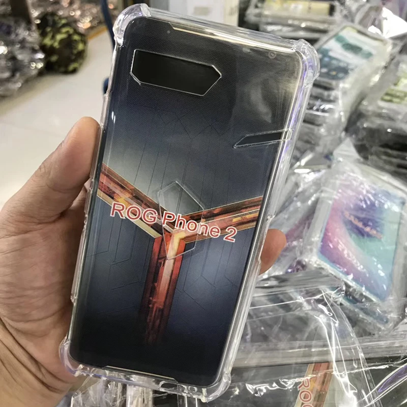 Rog Phone 2 Чехол Подушка безопасности противоударный мягкий ТПУ чехол для Asus ZS660KL ROG Phone II 2 прозрачный силиконовый чехол 6,59"