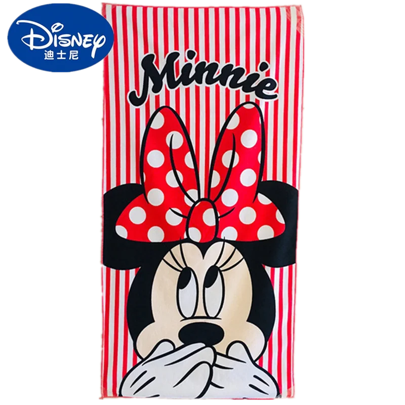 Банное полотенце Disney red Minnie хлопковое пляжное с мультяшным рисунком детское