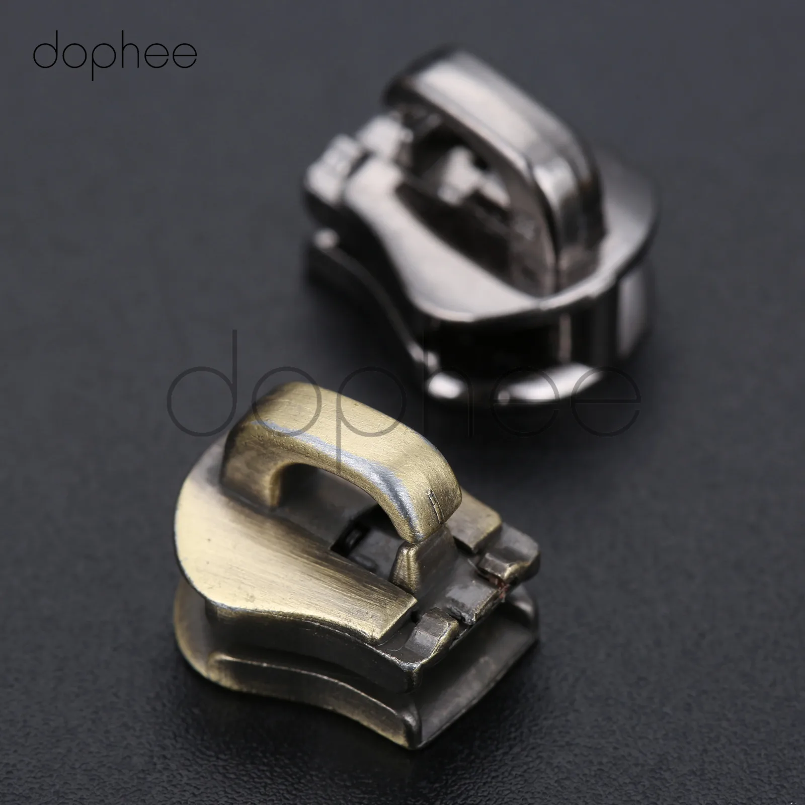 Dophee 10 шт. 3# пулер для металлической застежки-молнии Потяните застежка зиппер сумка багаж одежды DIY Ремонтный комплект Аппаратные аксессуары