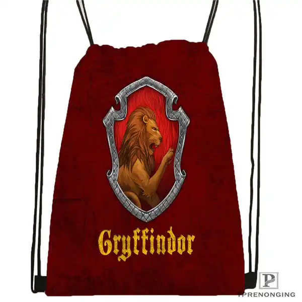 Custom hufflepuff-походная сумка на шнурке милый рюкзак для детей(черная спинка) 31x40 см#180611-03-127