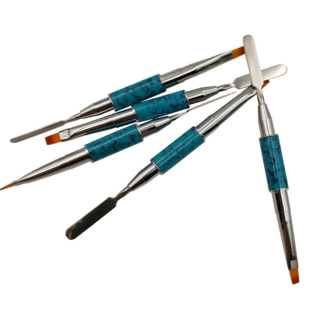 8 типов акриловое УФ градиентное покрытие гелем ручка для рисования Bgirl синий металлический стержень красочная Кисть для ногтей Маникюрный Инструмент для дизайна ногтей Качество B042