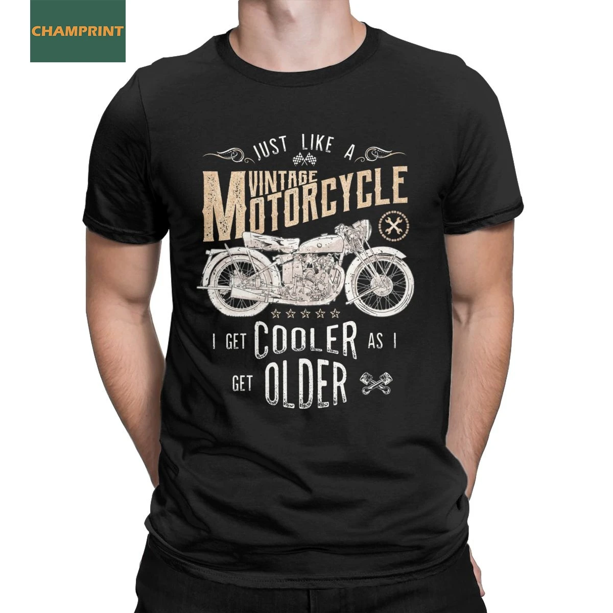 Vintage motorcycle t shirts for men Clearance