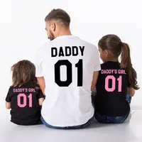 Fashion Family Matching Clothes Father Daughter T-Shirts Family Look DADDY and DADDY'S GIRL 01 Daddy and Me Matching Outfits 1