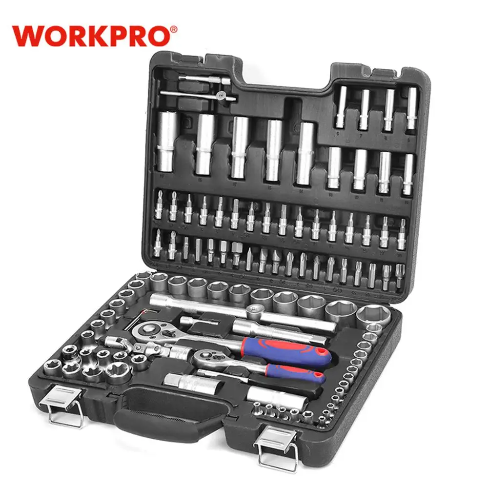 Spanners-Wrench Mechanic-Tool-Set Plating-Sockets-Set Ratchet WORKPRO Matte 