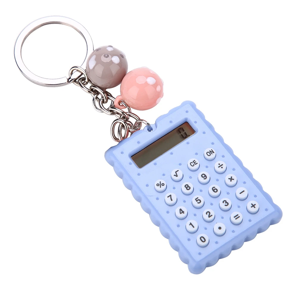 

Dropshipping Mini Calculator Portable Cute Cookies Style Key Chain Calculator Candy Color Pocket Calculators new