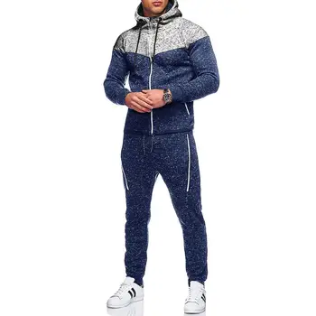 

2020 NEW Brand Men Clothing Autumn and Winter Two Piece Casual Zipper Sweatshirts Cotton Men Tracksuit Hoodies & Pants