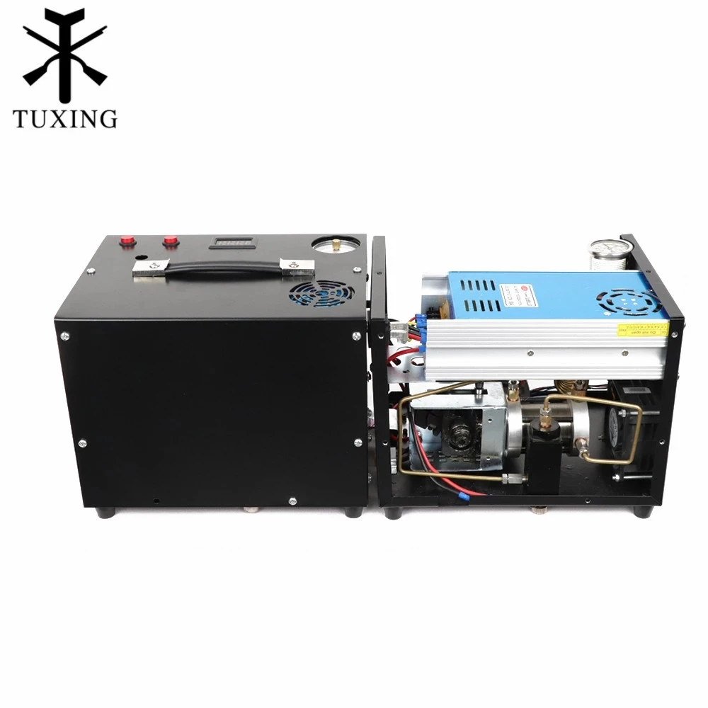 

TXET062 PCP Air Compressor High Pressure Air Pump 12V/110V/220V Pump for PCP Air Rifle Pneumatic Inflator 4500psi 300bar 30mpa