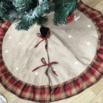 

122cm Christmas Tree Skirt Carpet Xmas Floor Mat Cover Home Party Decoration Door Mat Xmas Tree Decor Skirt Ornaments Festive