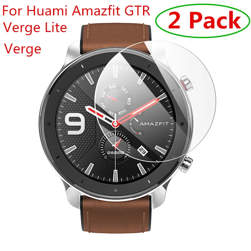 

2pcs For Xiaomi Huami Amazfit Verge / Verge Lite Tempered Glass Screen Protector For Amazfit GTR 47mm 42mm Protective Film Guard
