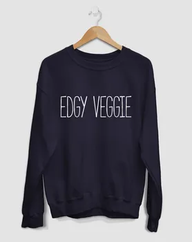 

EDGY VEGGIE Graphic Sweatshirts Women Letter Print Long Sleeve Autumn Casual Pullover Woman O-Neck Harajuku Winter Tops