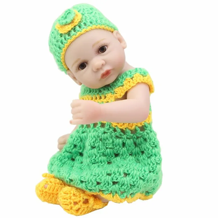 

Keiumi Reborn Baby Doll Mini Full Rubber Bald Model Infant GIRL'S Reborn Baby-