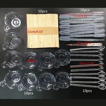 

Epoxy Resin Tools Kit Divided Plastic Cups Tweezer Wooden Stirring Sticks Spoon N58F