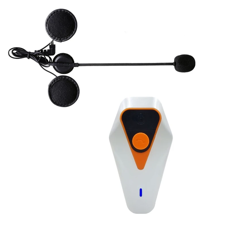 ABKT-2Pcs 1000 метров белая мода Bluetooth рация мотоциклетный шлем Bluetooth беспроводная рация Музыка Fm Waterpro