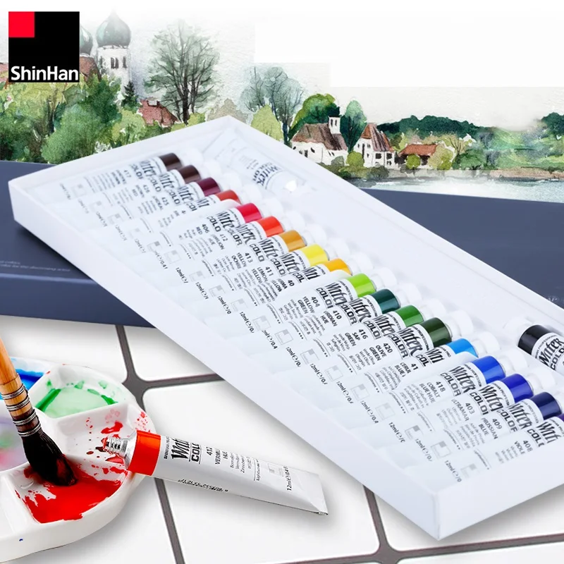 ShinHan Expert Level High-purity Transparent Watercolor Paint 30 Color/7.5ML 20 Color/12ML Aquarela Drawing Watercolor Supplies
