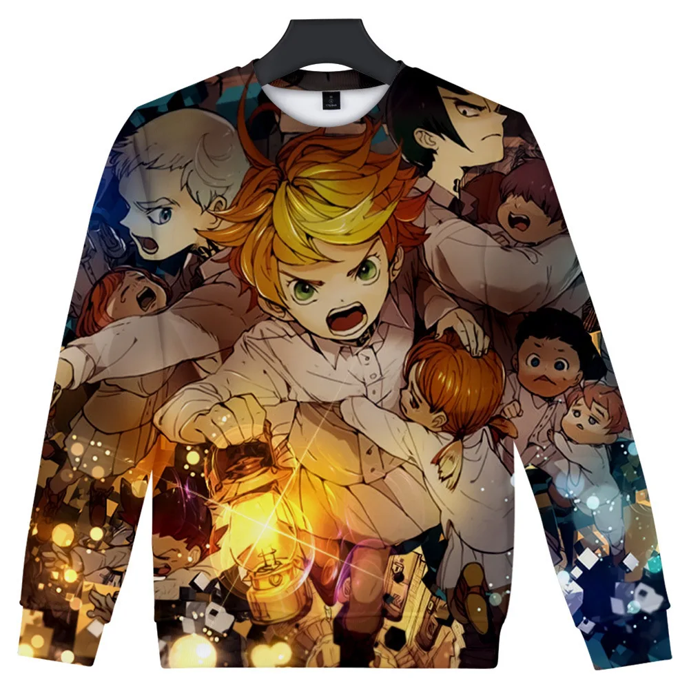 

The Promised Neverland Season 2 funny hoodies 3D Printing Slim-cut Unisex Polyester Cotton Printed 2021 New Top