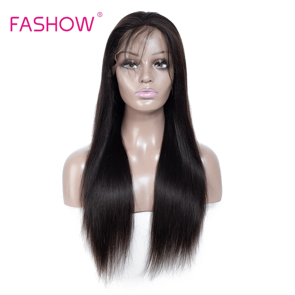 FASHOW Straight Hair Wigs lace front Human hair Wigs (3)