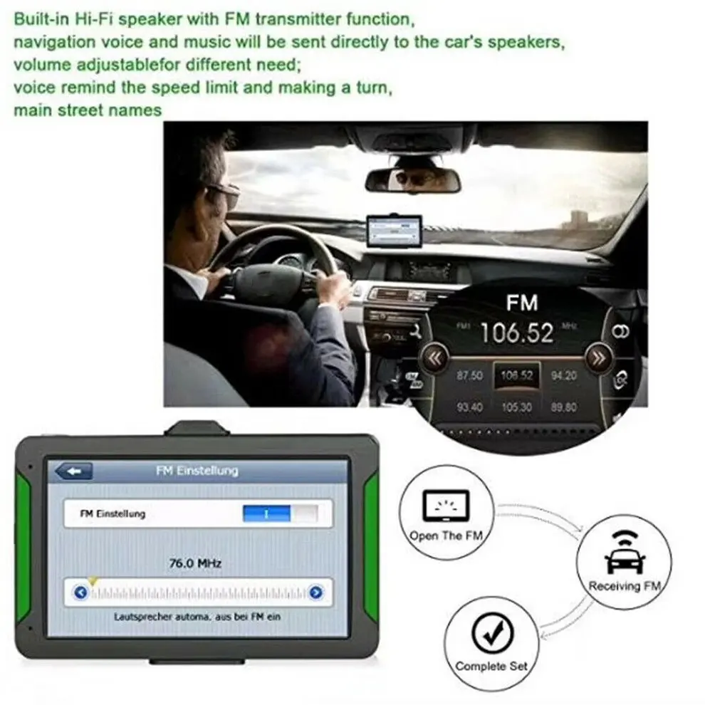  7 Inch Gps Navigator Portable Navigator 8Gb-256Mb Gps Navi Navigation Device Maps Truck Car Auto To