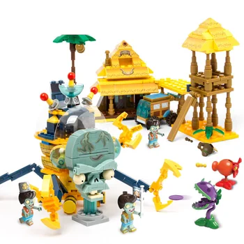 

6 In 1 Plants Vs Zombie Future World Pirates Scene Edition Model Building Blocks Bricks Toys For Children Christmas Gift