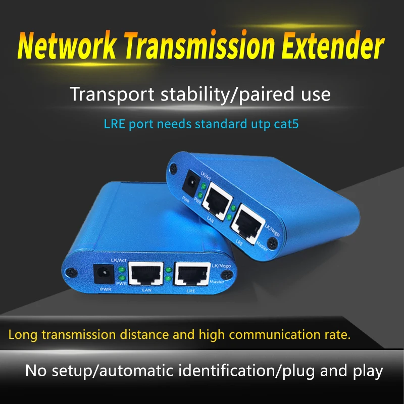 Ethernet Extends the 100M Networking Signal as far as 1000-2000 meters through utp cat5 .Cat6