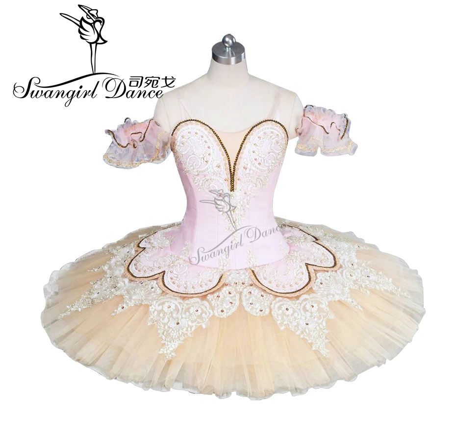 professional ballet tutu Pink beige tutu Adult Sleeping Beauty girls ballet tutuBT9044C