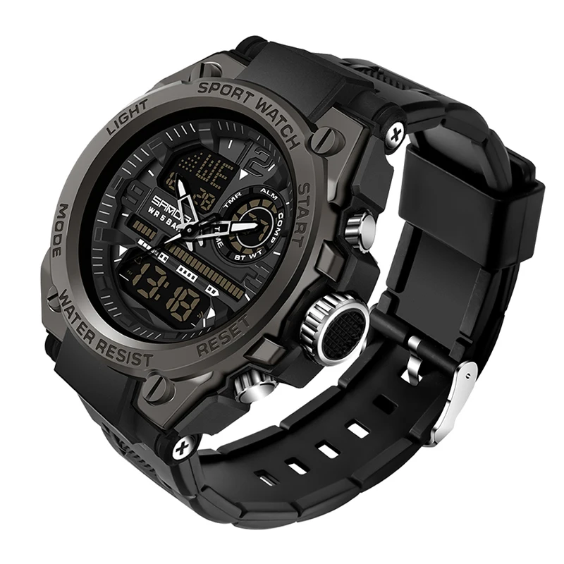 SANDA 2021 Top Brand Men's Watches 5ATM Waterproof Sport Military Wristwatch Quartz Watch for Men Clock Relogio Masculino 6024 