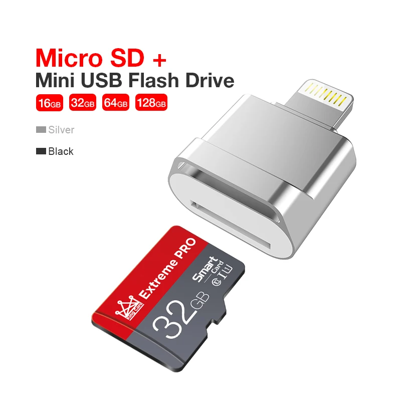 Новое поступление мини Usb флэш-накопитель для iPhone 7/7Plus/8/X Usb/Otg/Lightning 2 в 1 iOS внешний |