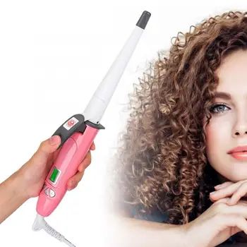 

Women Ceramic Hair Curler Conical Curling Iron Wand Professional Hairdressing Tool EU 100-240V