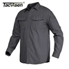 TACVASEN Summer Cargo Work Shirts Men Safari Military Tactical Shirts Long Sleeve Button Down Performance Shirts Airsoft Clothes ► Photo 3/6