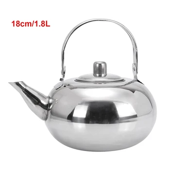

1x Camping Coffee Stainless Steel Kettle Teapot Boil Hot Water Whistling Stove