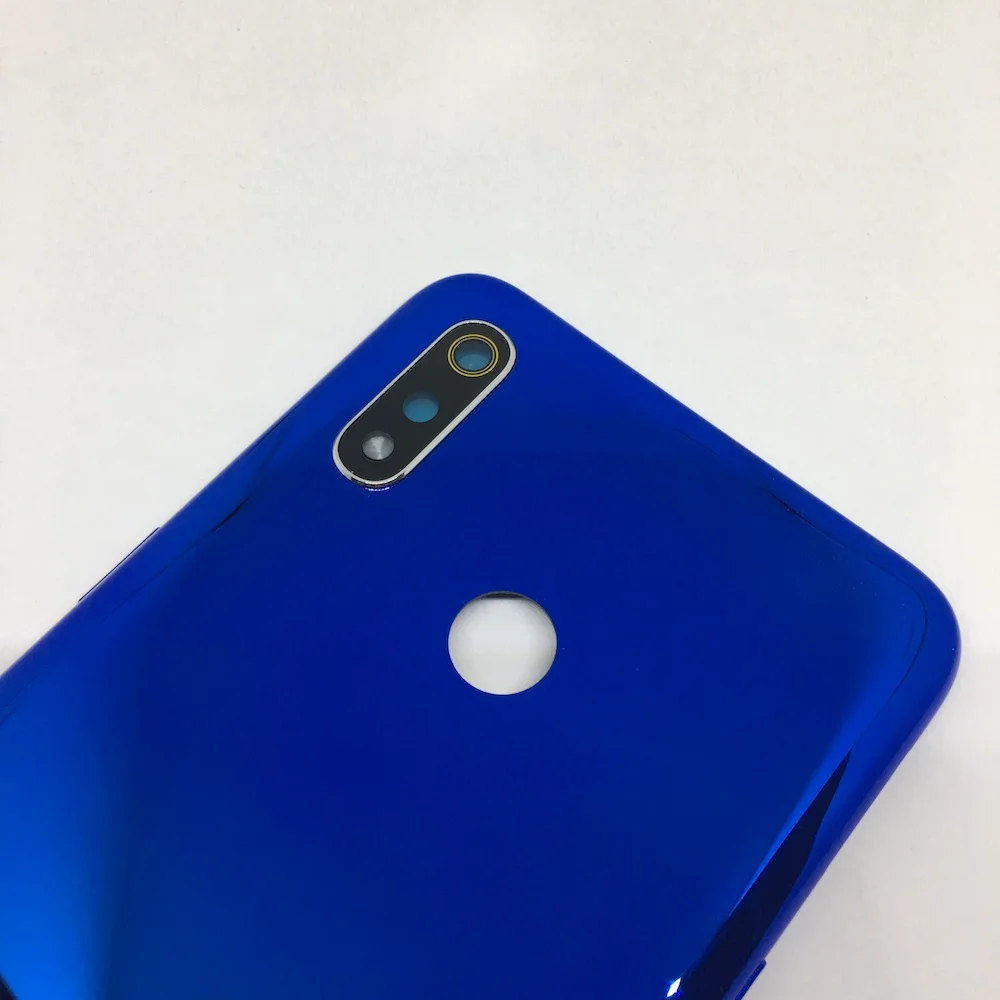 Градиентный стеклянный чехол для OPPO Realme 3 задняя крышка корпус батареи с объективом камеры