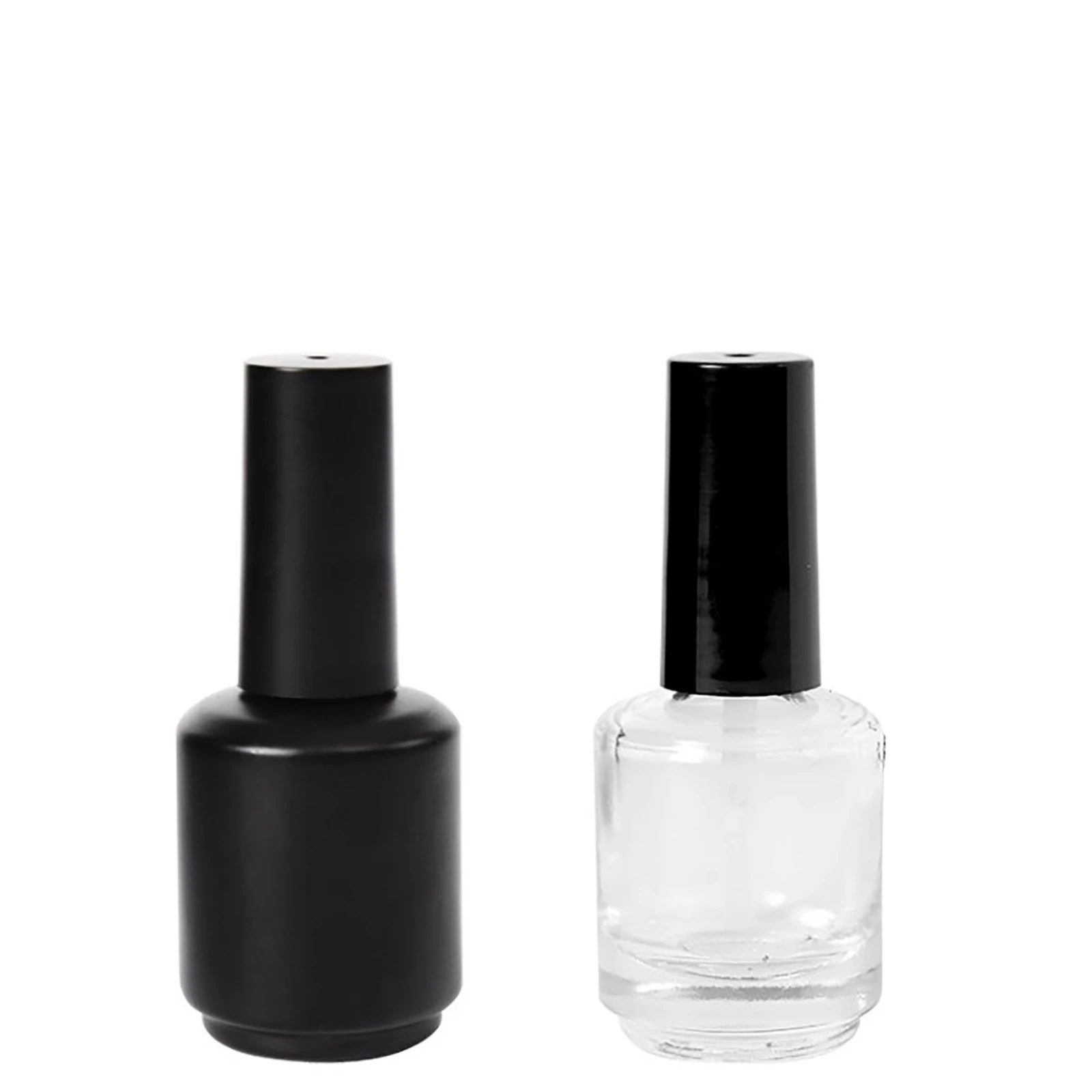

5PCS 15ML Empty Nail Polish Glass Bottles with Brush Cap,Refillable for Nail Art Sample Empty Nail Polish Bottles,Soft Brush