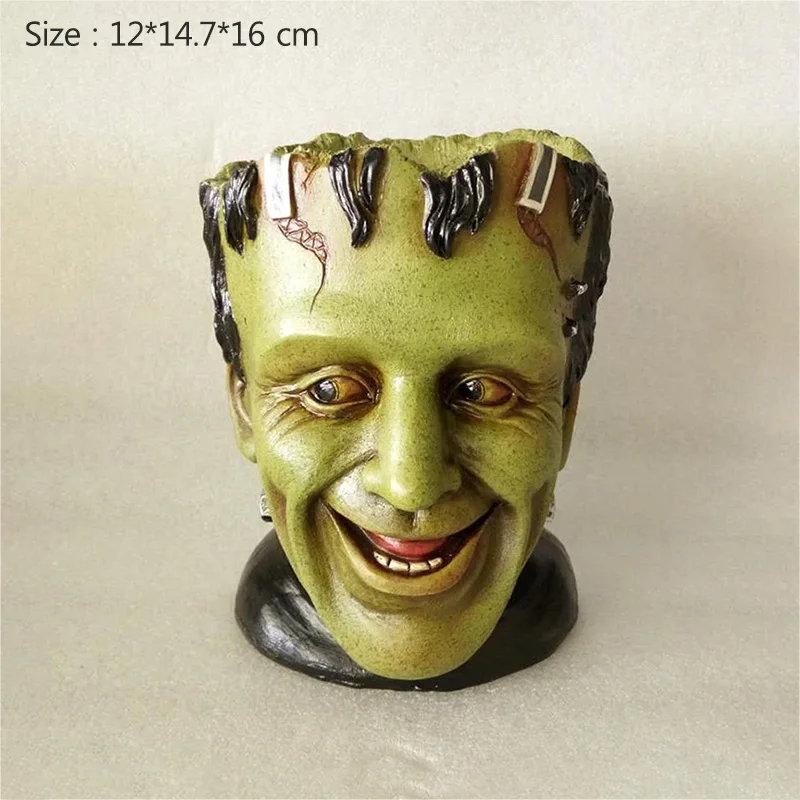 FRANKENSTEIN Strongwell FRANKENSTEIN цветочный горшок контейнер Смола Цветочный Горшок Wack Science Man Статуэтка настольное украшение горшок для растений - Цвет: FRANKENSTEIN