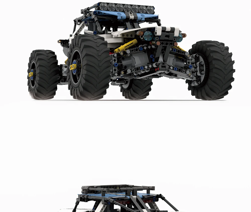 MOC-19517 4WD RC багги Technic серии строительные блоки кирпичи игрушки для набора DIY Обучающие Дети День рождения подарки на Рождество