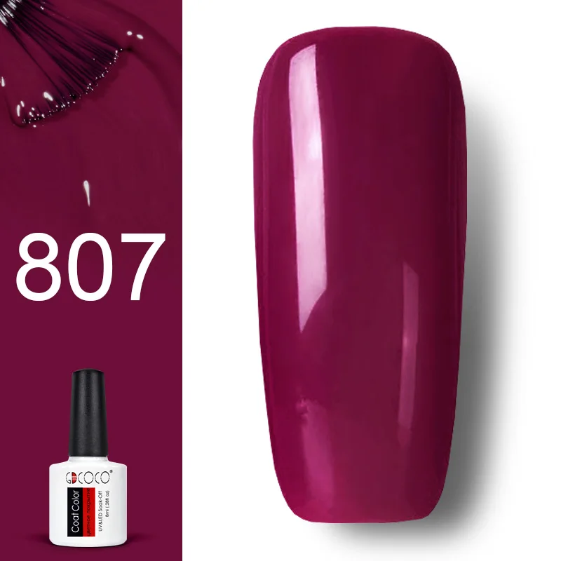 807 GDCOCO лак для ногтей nail Art Гель для дизайна Лаки 8 мл неонового цвета блестящие soak off-польский гель маникюр - Цвет: 807