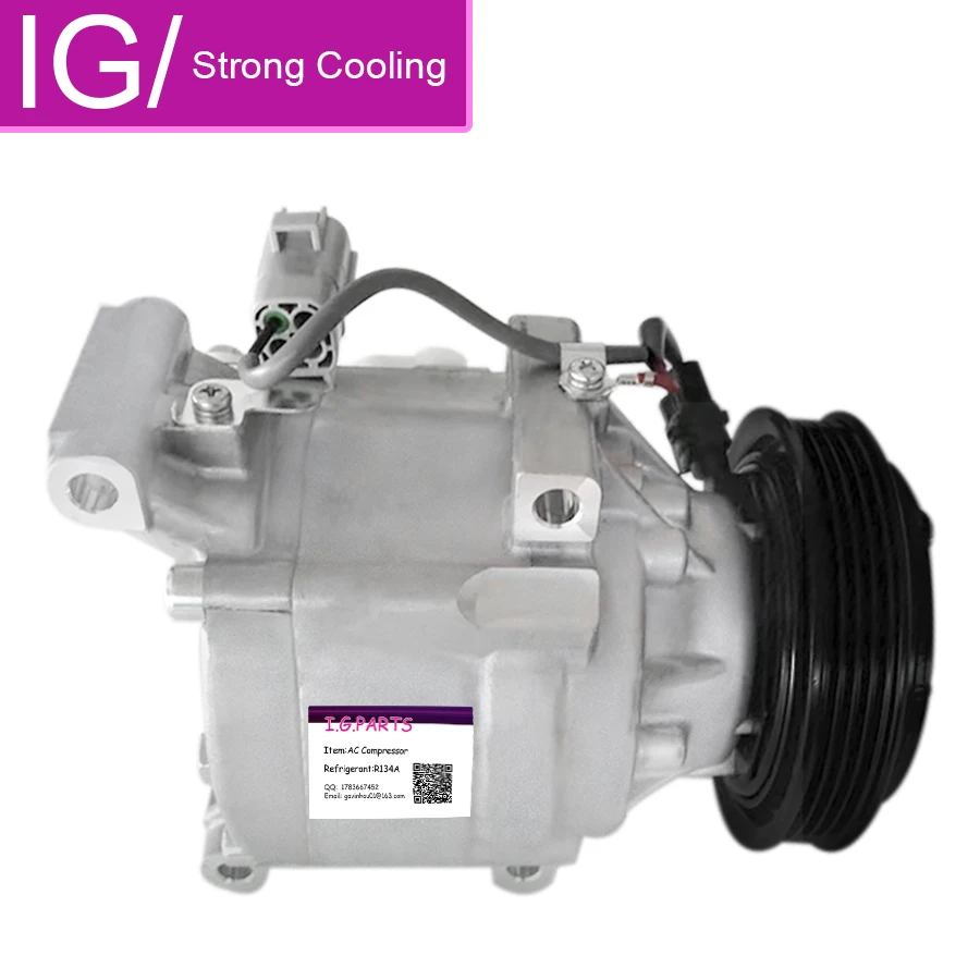 Для автомобиля Scsa06c компрессор кондиционера Toyota Yaris 1999-2002 12V 115 мм 88310-52451 447180-8820 447180-9150 88320-52040