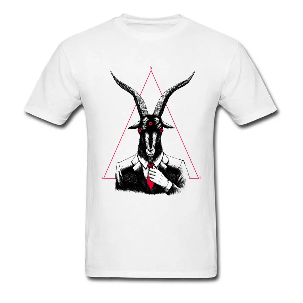 Футболки Satanic Baphomet Goat Trader 3D Забавные футболки с колдовством классная белая