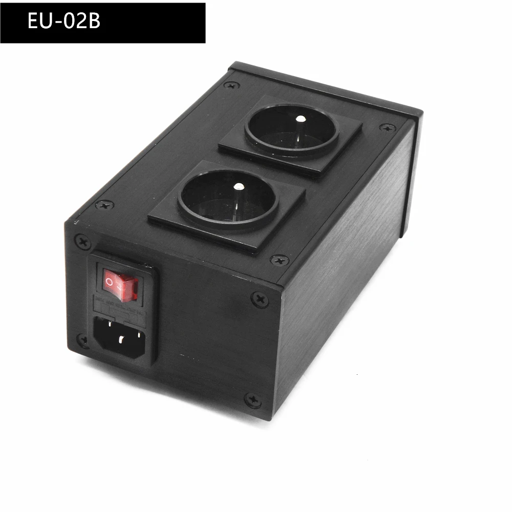 OU20 Европейский Фильтр, розетка, расширенный аудио фильтр, очиститель питания, 2500 Вт, 10 А, разъем питания переменного тока для ЕС, электрическая вилка переменного тока - Цвет: EU-02B