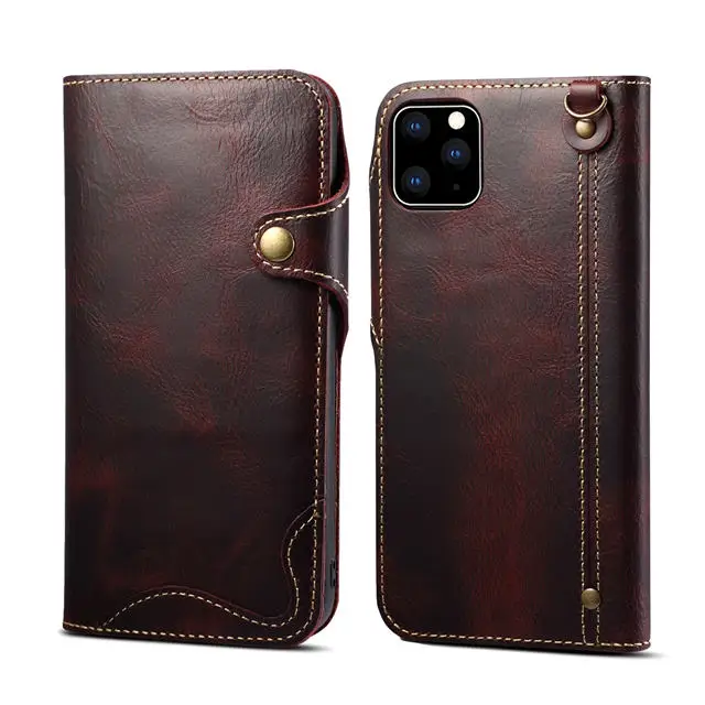 Чехол-книжка из натуральной кожи для iPhone 11 Pro Max xr xs max x 7 8 6 6s plus, чехол-кошелек, чехол для телефона, бизнес-книга, ремешок