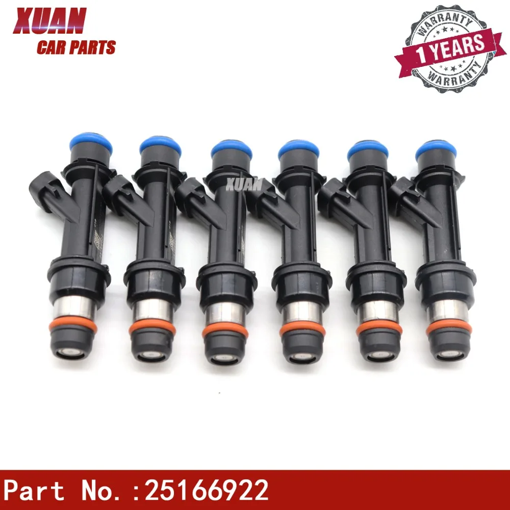 XUAN 6 шт./лот высококачественный топливный инжектор 25166922 для ACURA SLX HONDA PASSPORT ISUZU AMIGO AXIO RODEO TROOPER VEHICROSS