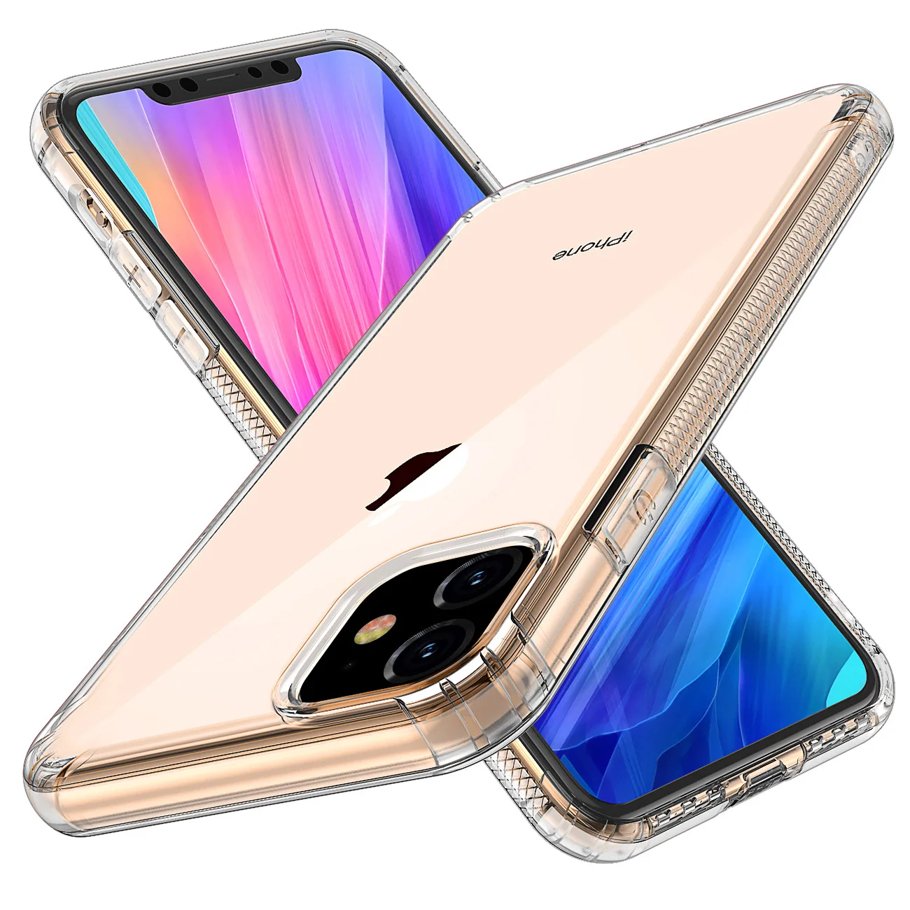 

Case For iPhone 11 Pro Max, Transparent TPU Case Sound Conversion Design, Anti Scratch, Anti Slip, Drop and Shock Protection