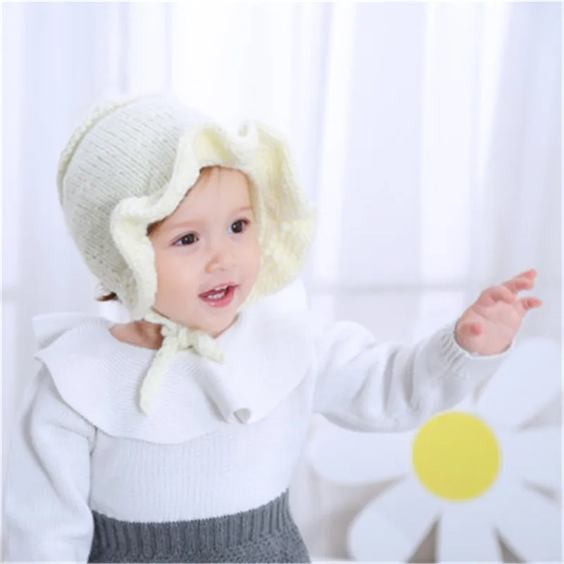 Детская шапка Skullies Beanies, шапка, Осень-зима, однотонная шерстяная вязаная теплая шапка с ушками для мальчиков и девочек, модные аксессуары-XMC