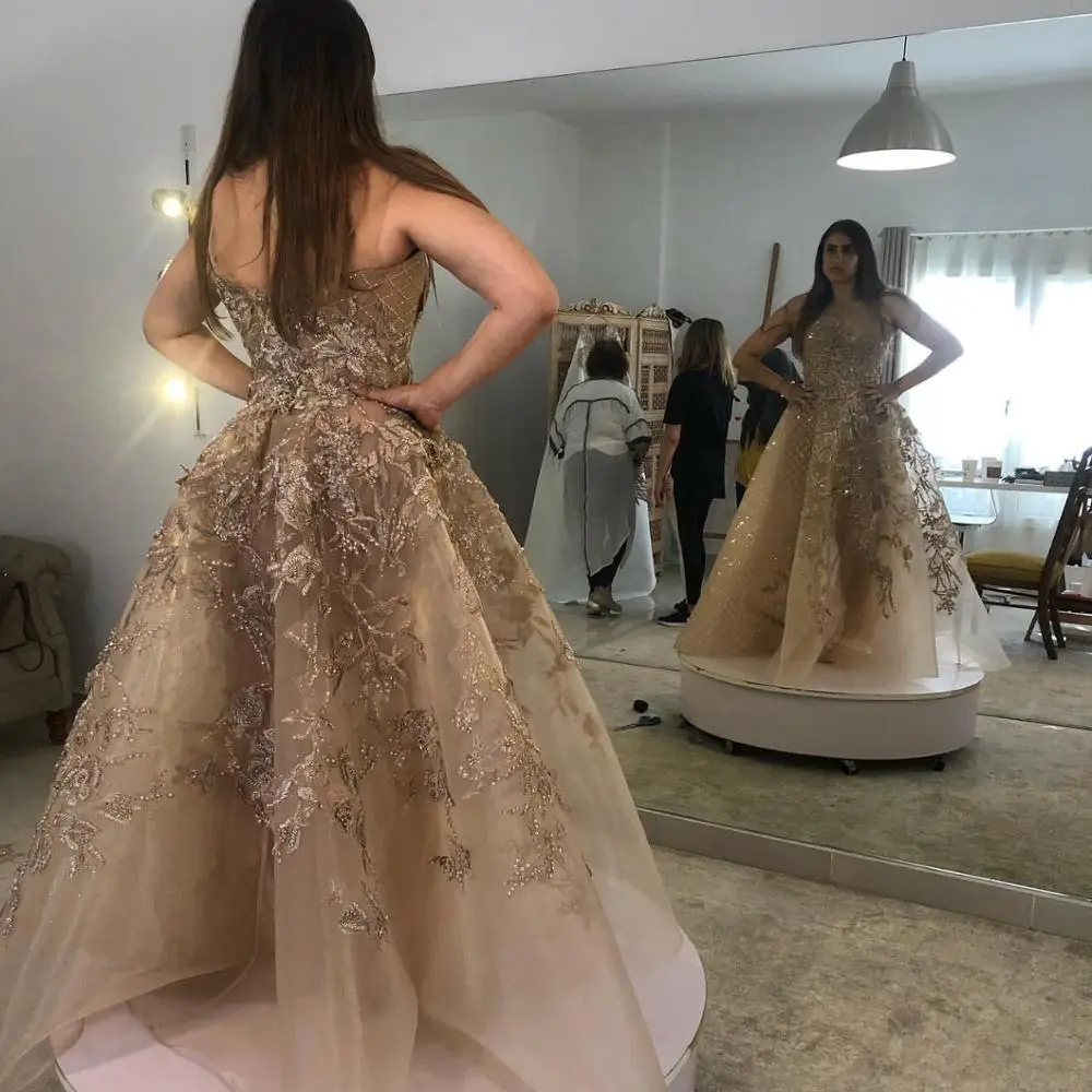 Aso Ebi, арабское Золотое роскошное вечернее платье, кружевное вышитое бисером платье для выпускного вечера, длинное ТРАПЕЦИЕВИДНОЕ Формальное вечернее платье, одежда для особых случаев