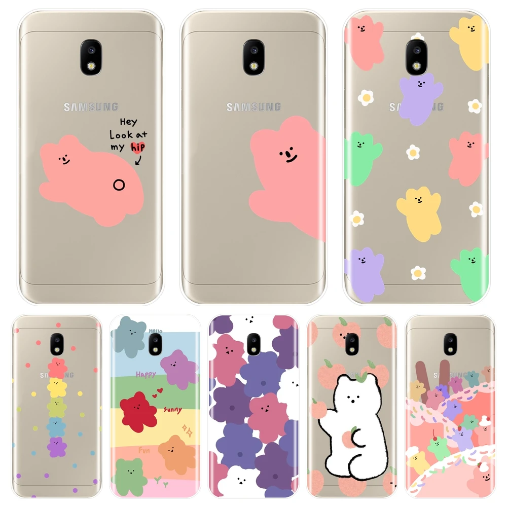 Задняя крышка для Samsung Galaxy J2 J5 J7 Prime J4 J6 J8 Plus 2018 J3 2015 2016 мягкий силиконовый милый