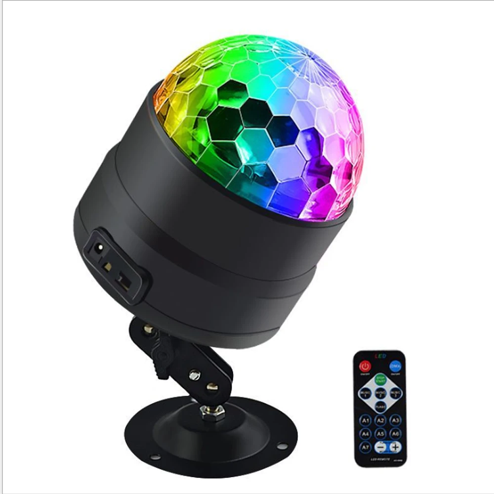 Мини-светильник для вечеринки USB светодиодный бар сценический светильник ing RGB диско шар светильник звуковая активация DJ проектор вечерние светильник s для звездного проектора