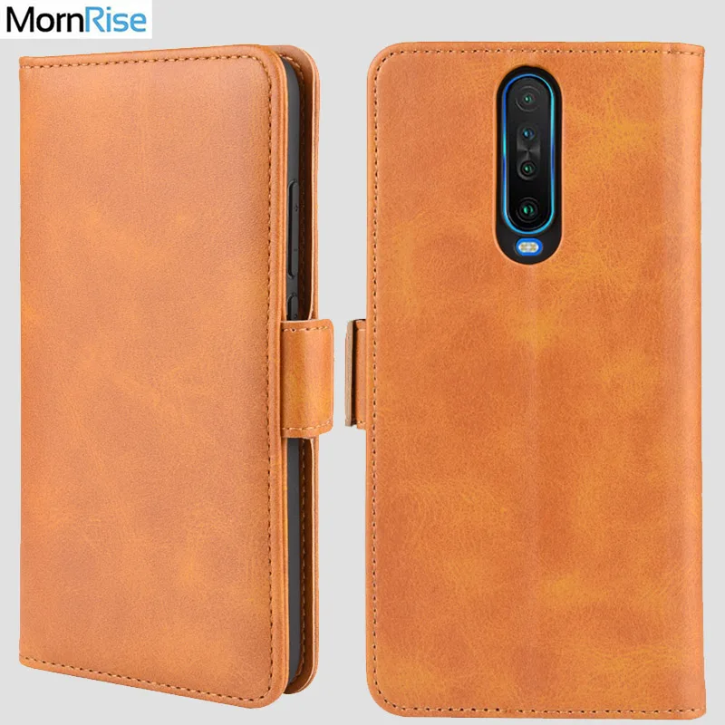 Кожаный магнитный чехол книжка для Xiaomi RedMi K30 5G силиконовый с откидной крышкой и