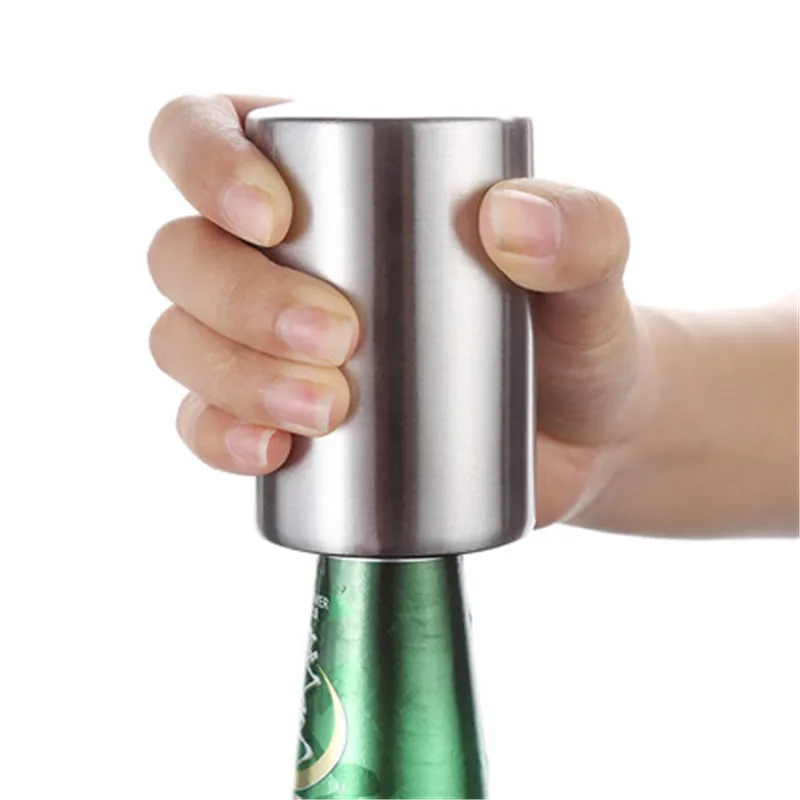 

Beer bottle opener beer screwdriver automatic pressing stainless steel bottle opener seamless capping artifact