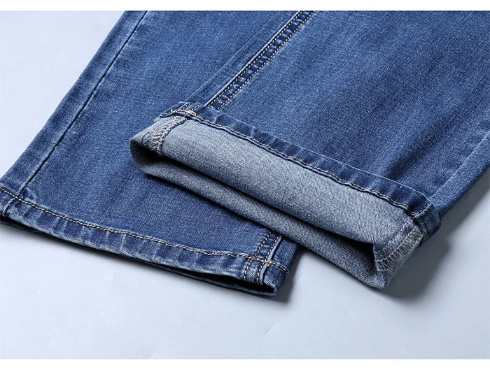 CHOLYL Весна Лето Новые мужские эластичные джинсы из хлопка брюки свободного кроя джинсовые брюки мужские брендовые модные большие размеры 40