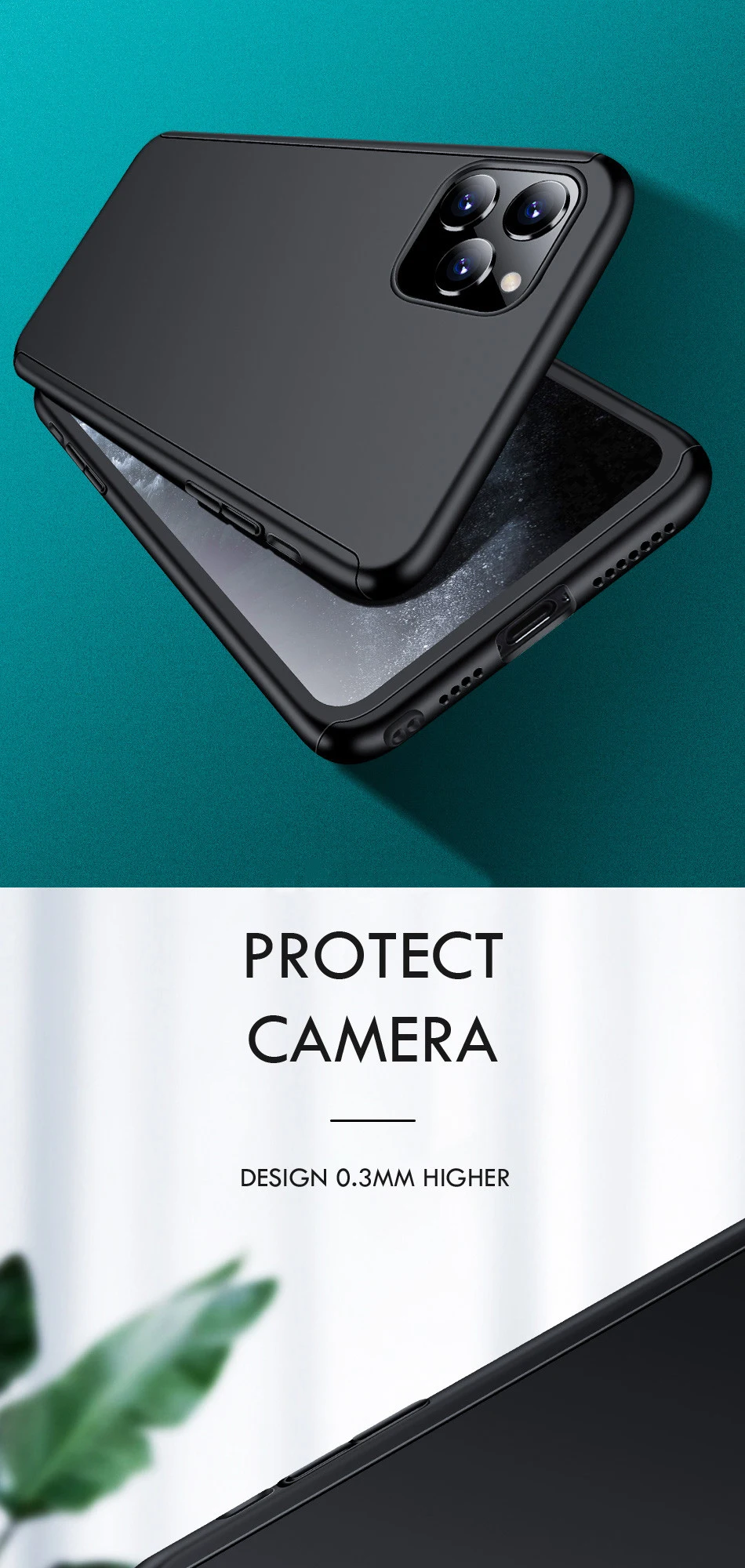 Lamorniea 360 Degrees Protection Case For iPhone 11 Pro MAX X XS XR Full Cover PC Case For iPhone 6 6S 7 8 Plus 11 Pro Max Case