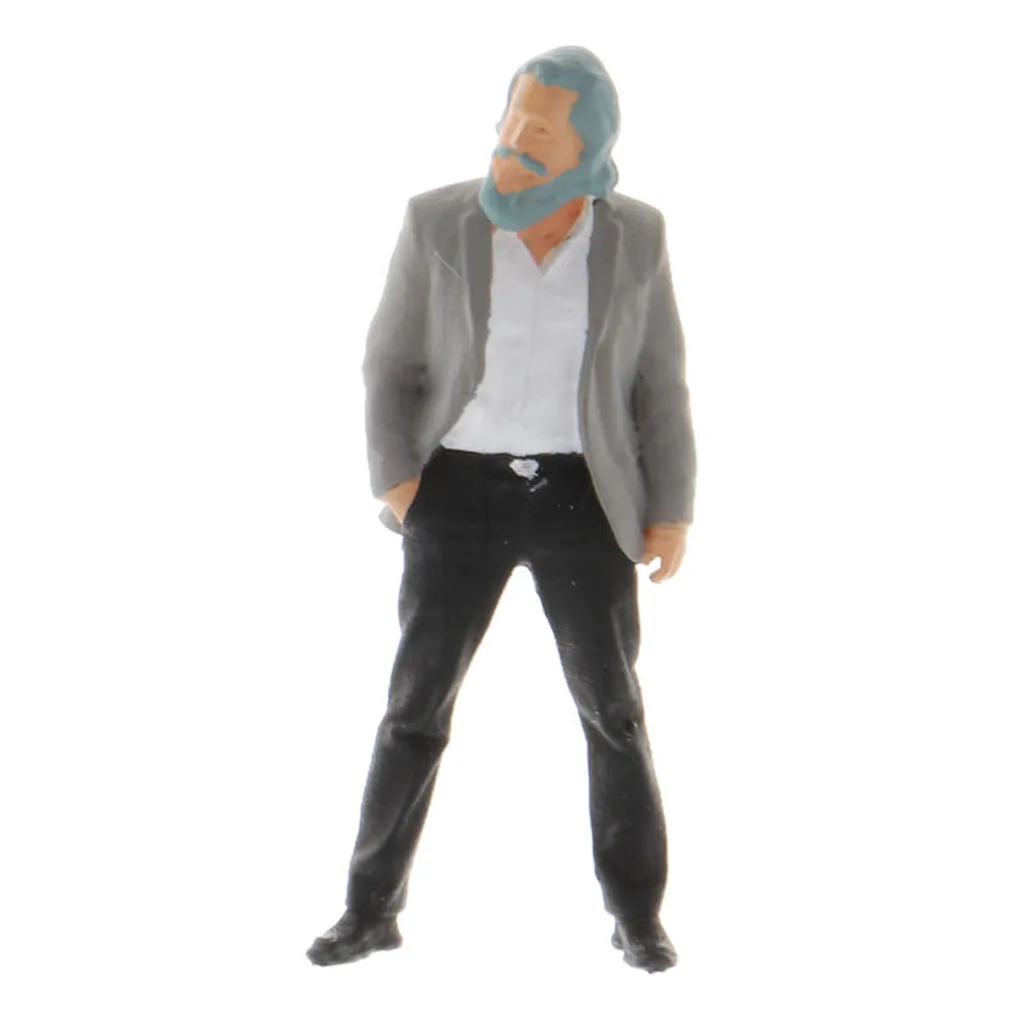 Standard Scale S 1:64 Resin Tiny People Figures Playset Street Diorama Layouts