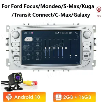 

2 Din Android 10 Car Radio GPS DVD for FORD Focus S-MAX Mondeo C-MAX Galaxy 2007-2012 Multimedia Player Video USB DVR FM WIFI